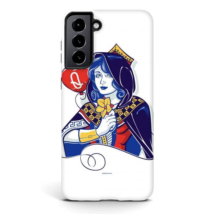 Galaxy S21 StrongFit Queen of hearts by Draco
