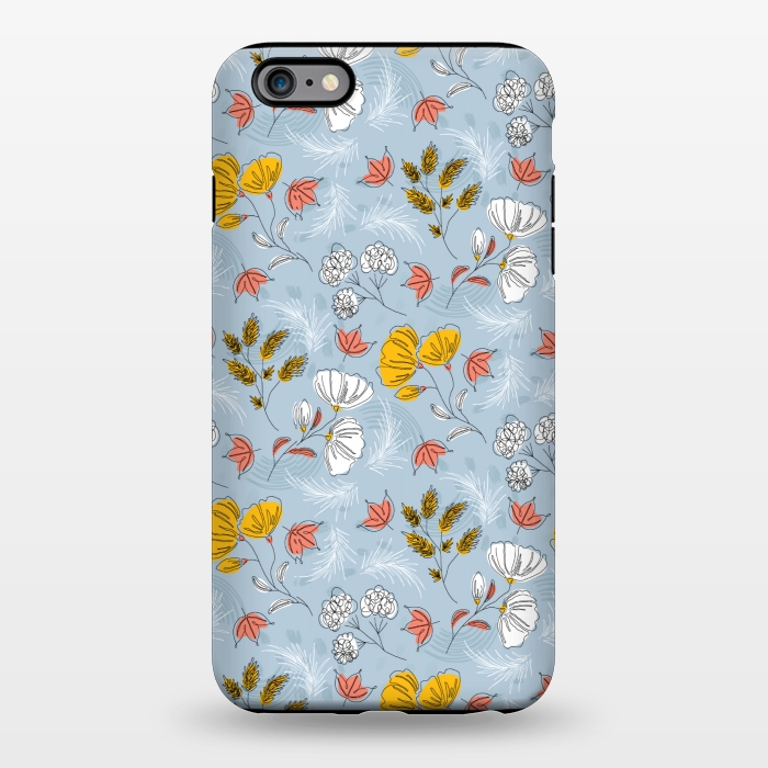 iPhone 6/6s plus StrongFit cute blue floral pattern by MALLIKA
