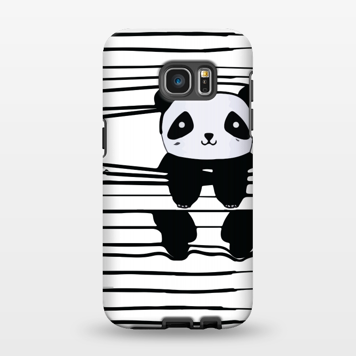 Galaxy S7 EDGE StrongFit peek-a-boo panda by MALLIKA