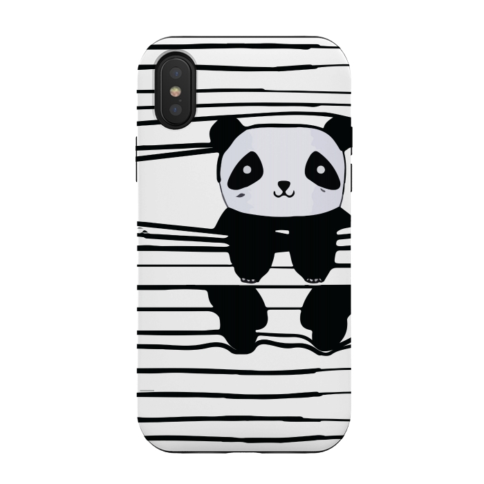 iPhone Xs / X StrongFit peek-a-boo panda by MALLIKA