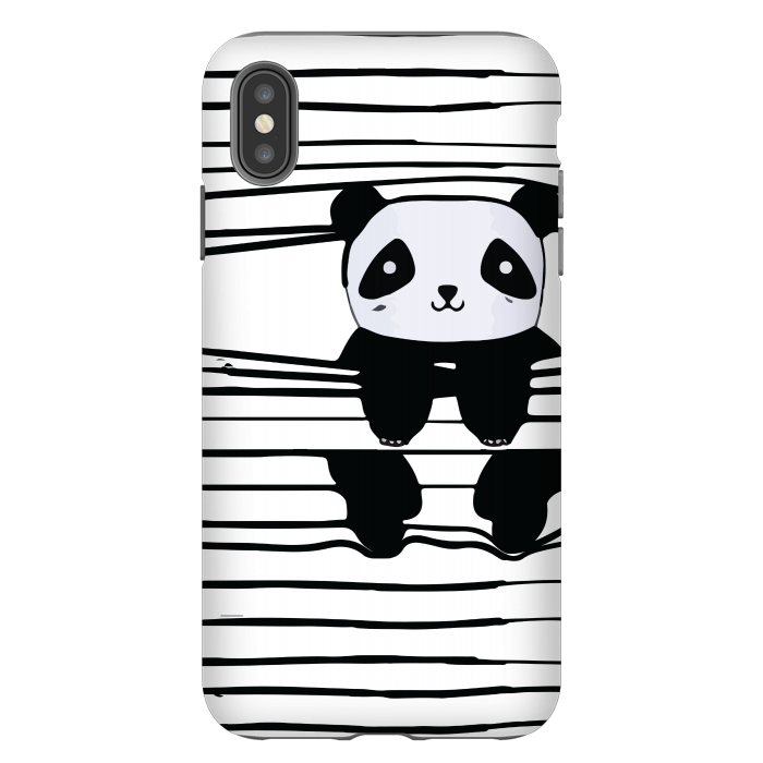 iPhone Xs Max StrongFit peek-a-boo panda by MALLIKA