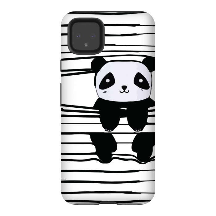 Pixel 4XL StrongFit peek-a-boo panda by MALLIKA