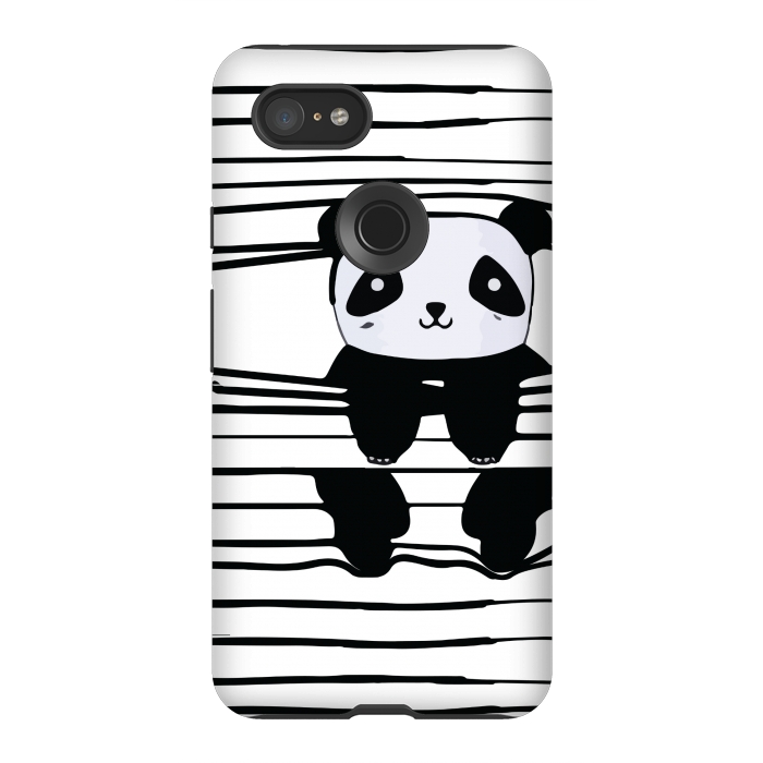 Pixel 3XL StrongFit peek-a-boo panda by MALLIKA