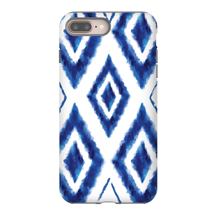 iPhone 7 plus StrongFit blue diamond pattern 2 by MALLIKA
