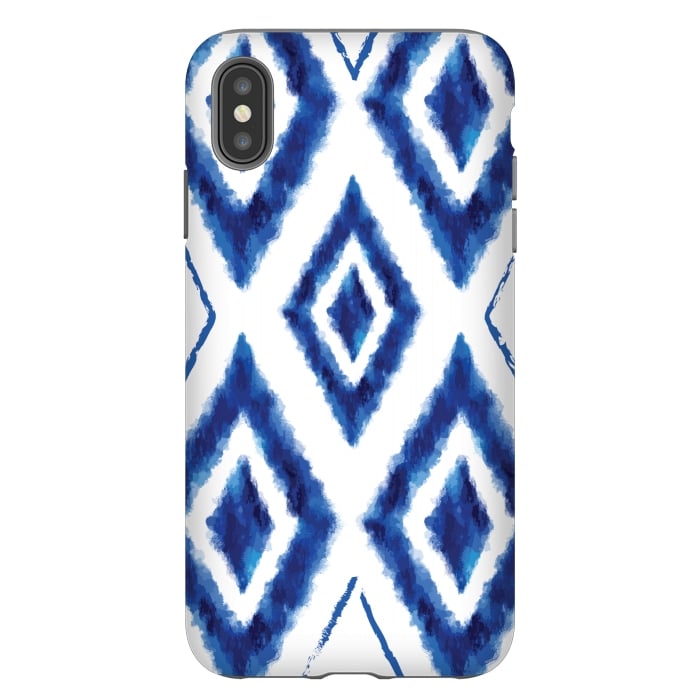 iPhone Xs Max StrongFit blue diamond pattern 2 by MALLIKA