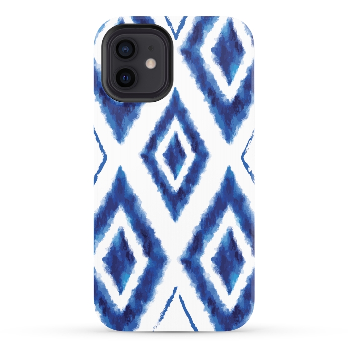iPhone 12 StrongFit blue diamond pattern 2 by MALLIKA