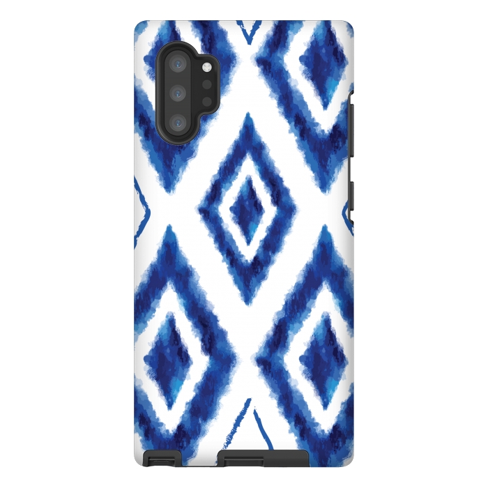 Galaxy Note 10 plus StrongFit blue diamond pattern 2 by MALLIKA