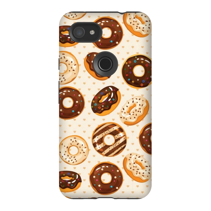 Pixel 3AXL StrongFit chocolate donut love by MALLIKA