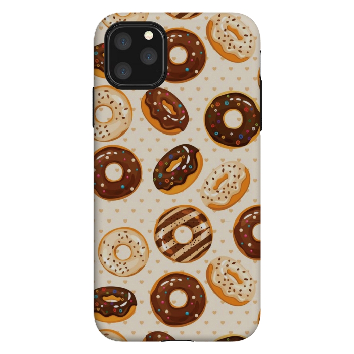 iPhone 11 Pro Max StrongFit chocolate donut love by MALLIKA