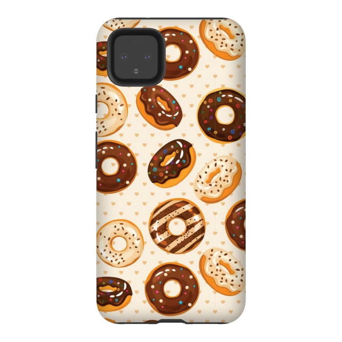 Pixel 4XL StrongFit chocolate donut love by MALLIKA