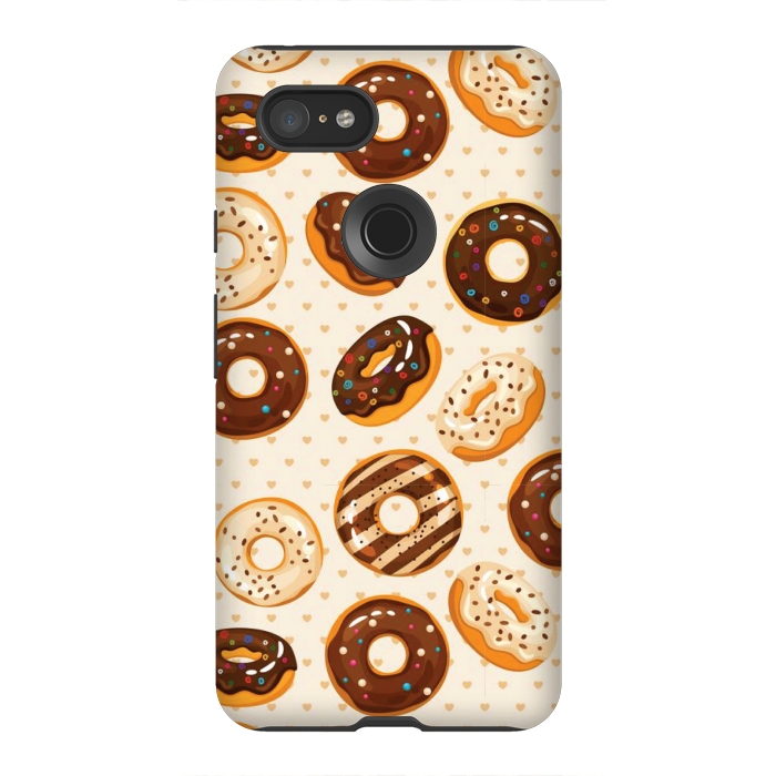 Pixel 3XL StrongFit chocolate donut love by MALLIKA