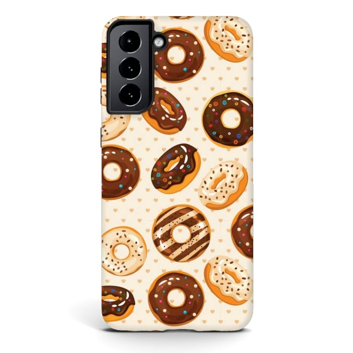Galaxy S21 StrongFit chocolate donut love by MALLIKA