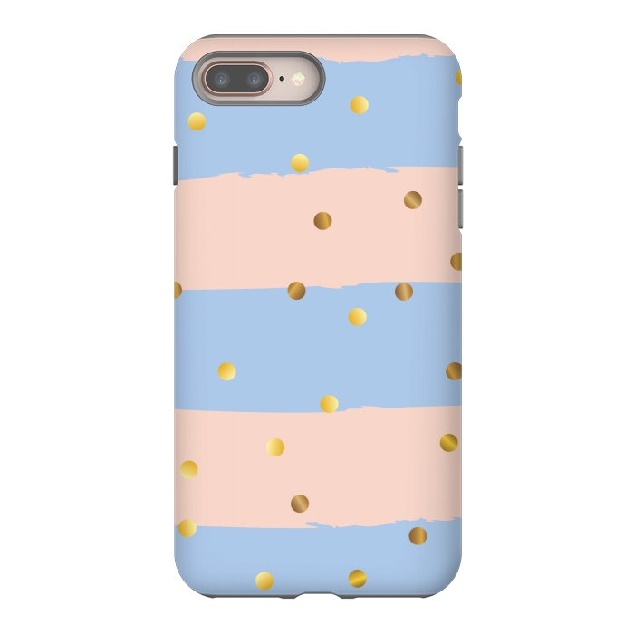 iPhone 8 plus StrongFit stripes golden polka by MALLIKA