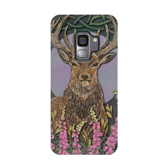 Galaxy S9 StrongFit Woodland Stag by Lotti Brown