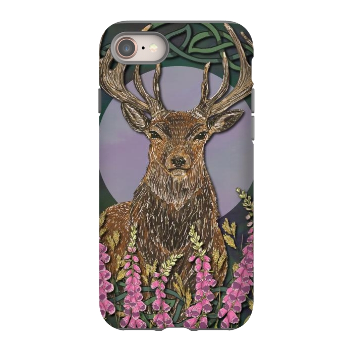 iPhone 8 StrongFit Woodland Stag by Lotti Brown