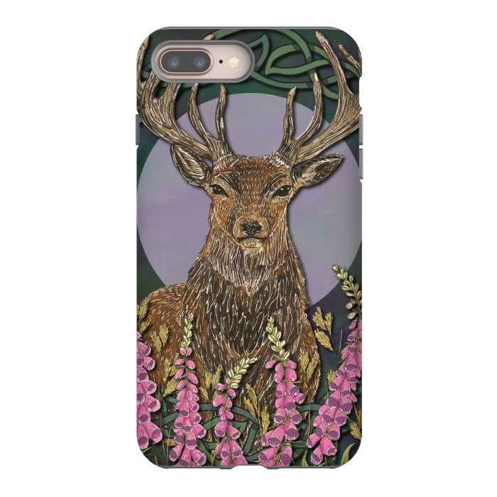 iPhone 8 plus StrongFit Woodland Stag by Lotti Brown