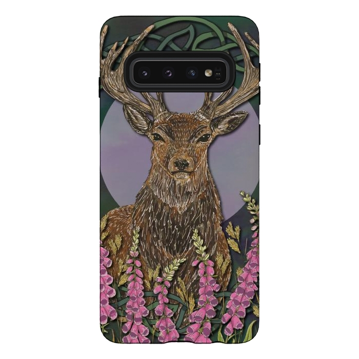 Galaxy S10 StrongFit Woodland Stag by Lotti Brown
