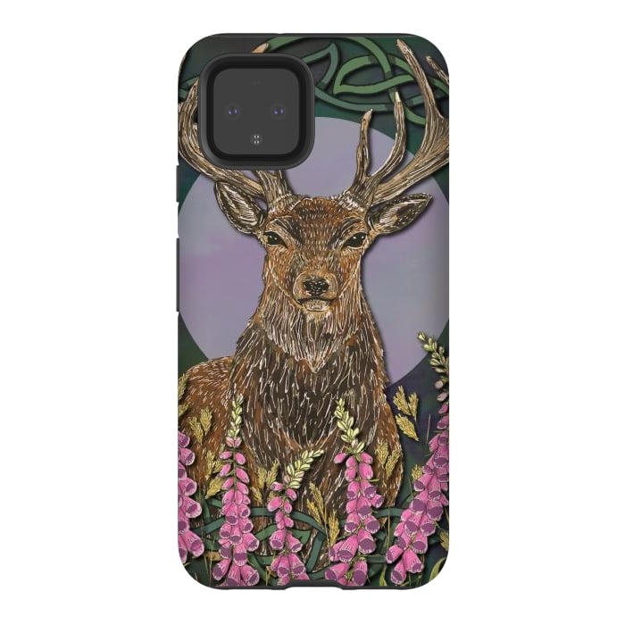Pixel 4 StrongFit Woodland Stag by Lotti Brown