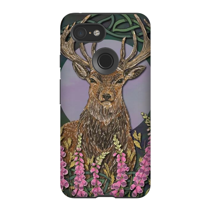 Pixel 3 StrongFit Woodland Stag by Lotti Brown