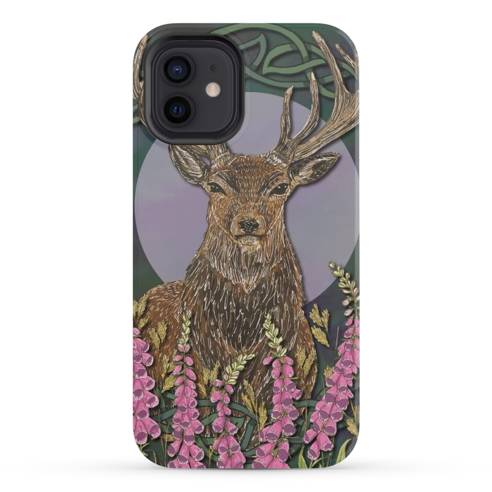 iPhone 12 mini StrongFit Woodland Stag by Lotti Brown