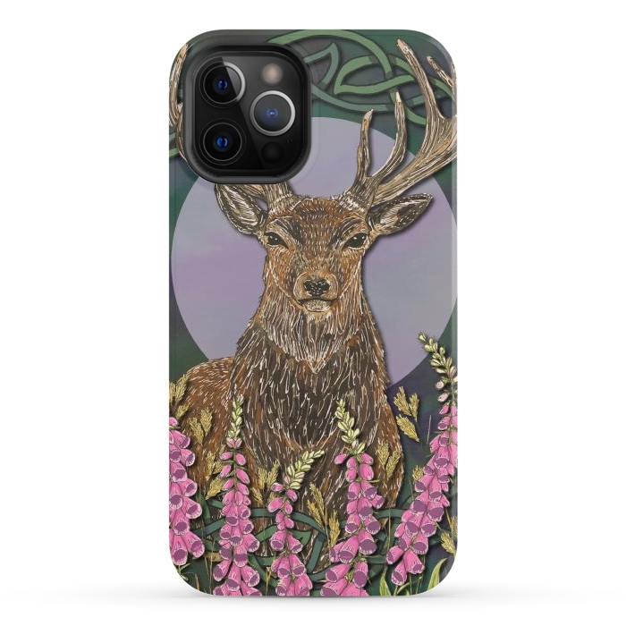 iPhone 12 Pro StrongFit Woodland Stag by Lotti Brown