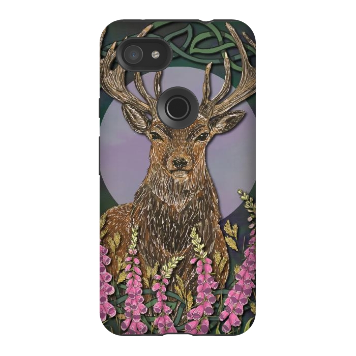 Pixel 3AXL StrongFit Woodland Stag by Lotti Brown