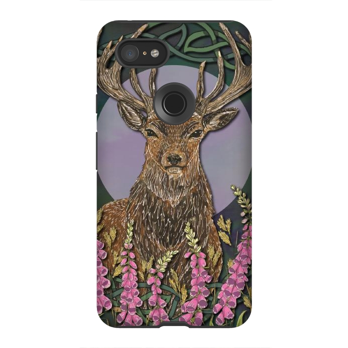 Pixel 3XL StrongFit Woodland Stag by Lotti Brown