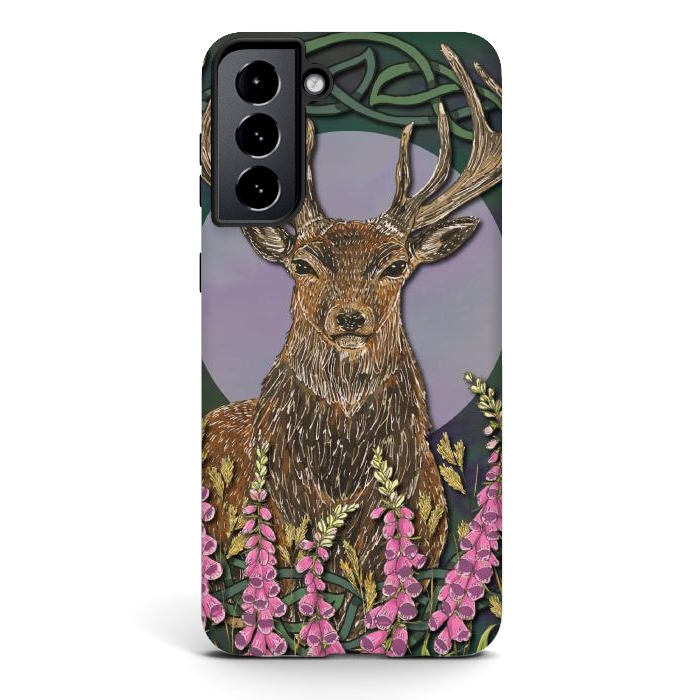 Galaxy S21 StrongFit Woodland Stag by Lotti Brown