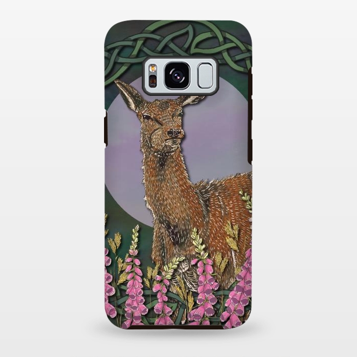 Galaxy S8 plus StrongFit Woodland Deer Doe by Lotti Brown