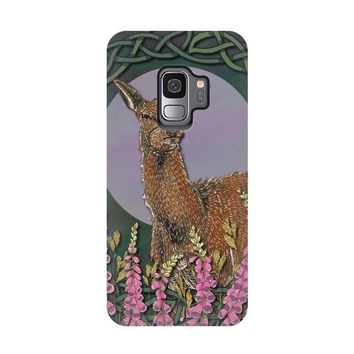 Galaxy S9 StrongFit Woodland Deer Doe by Lotti Brown