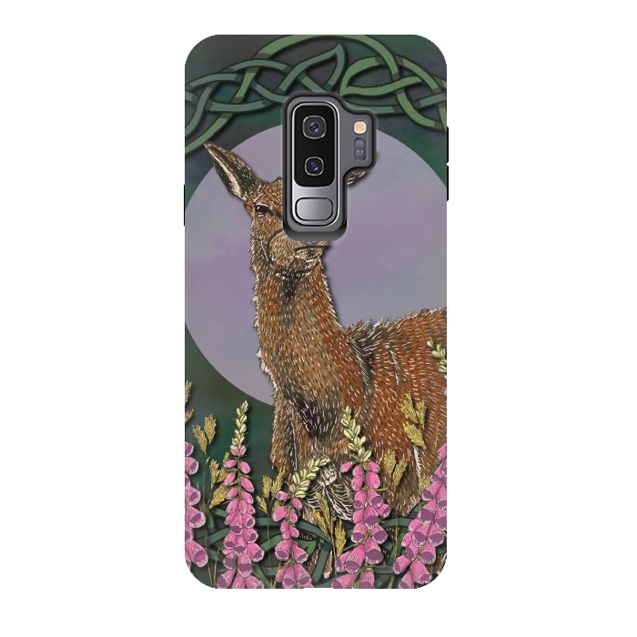 Galaxy S9 plus StrongFit Woodland Deer Doe by Lotti Brown