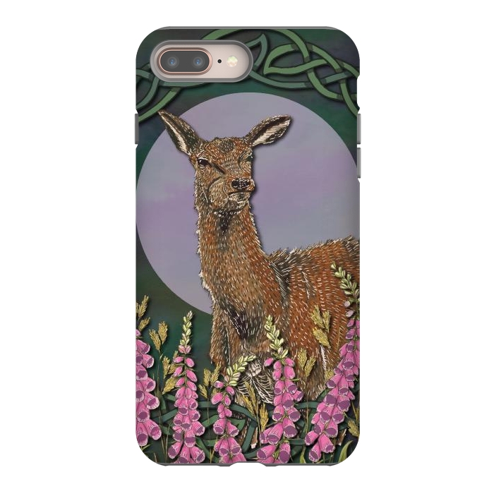 iPhone 8 plus StrongFit Woodland Deer Doe by Lotti Brown