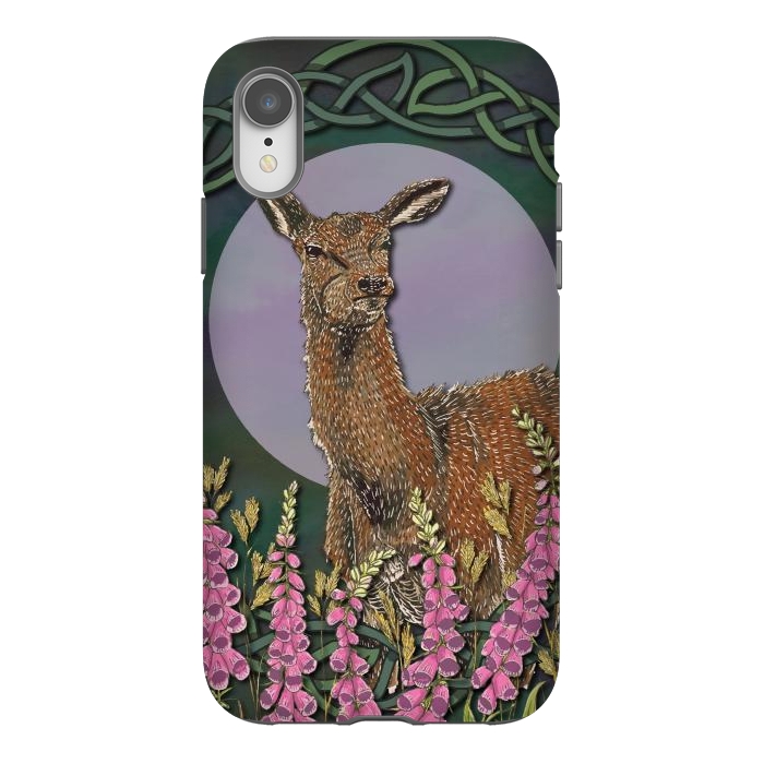 iPhone Xr StrongFit Woodland Deer Doe by Lotti Brown