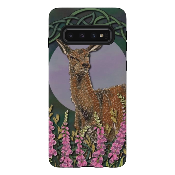 Galaxy S10 StrongFit Woodland Deer Doe by Lotti Brown