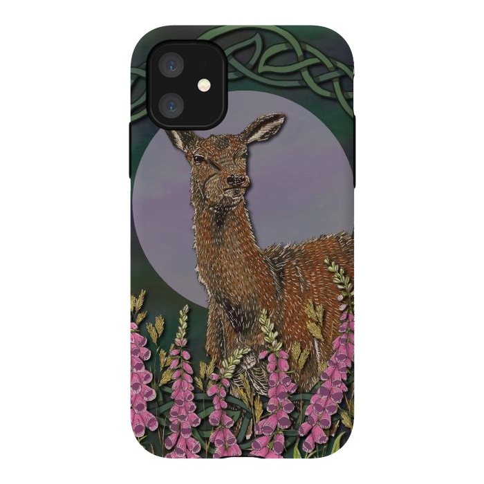 iPhone 11 StrongFit Woodland Deer Doe by Lotti Brown