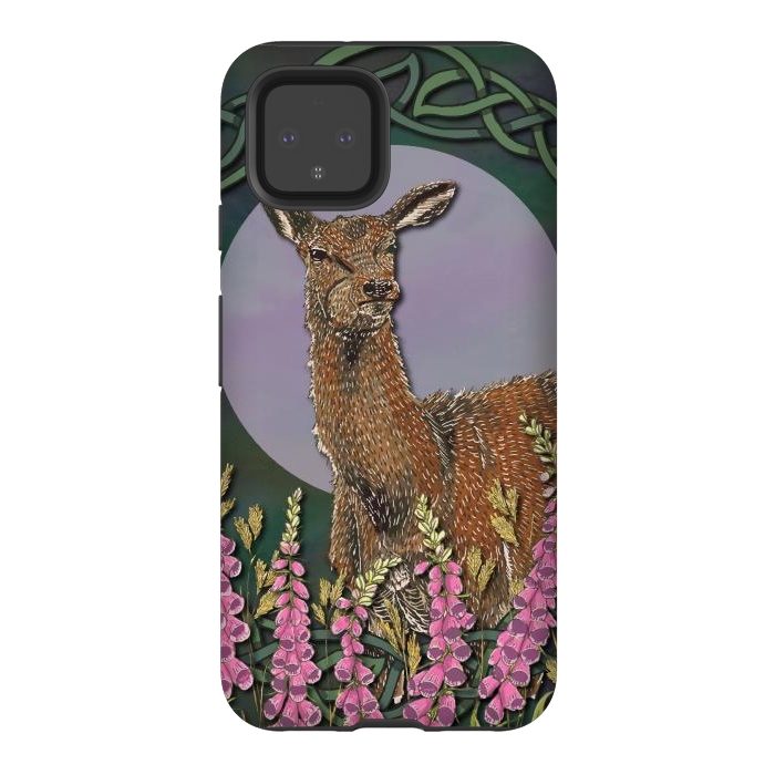 Pixel 4 StrongFit Woodland Deer Doe by Lotti Brown
