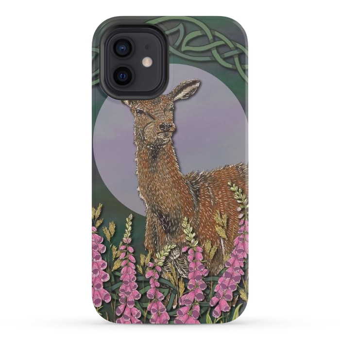 iPhone 12 mini StrongFit Woodland Deer Doe by Lotti Brown