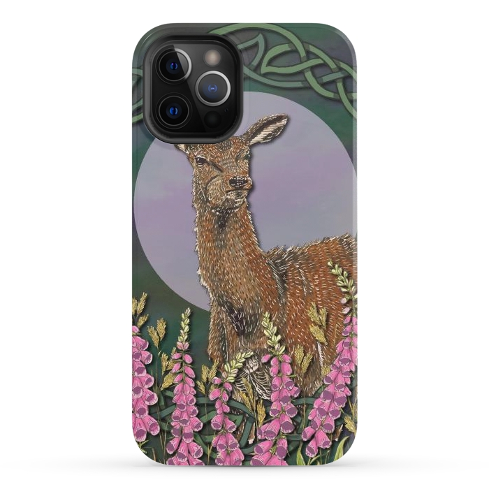 iPhone 12 Pro StrongFit Woodland Deer Doe by Lotti Brown