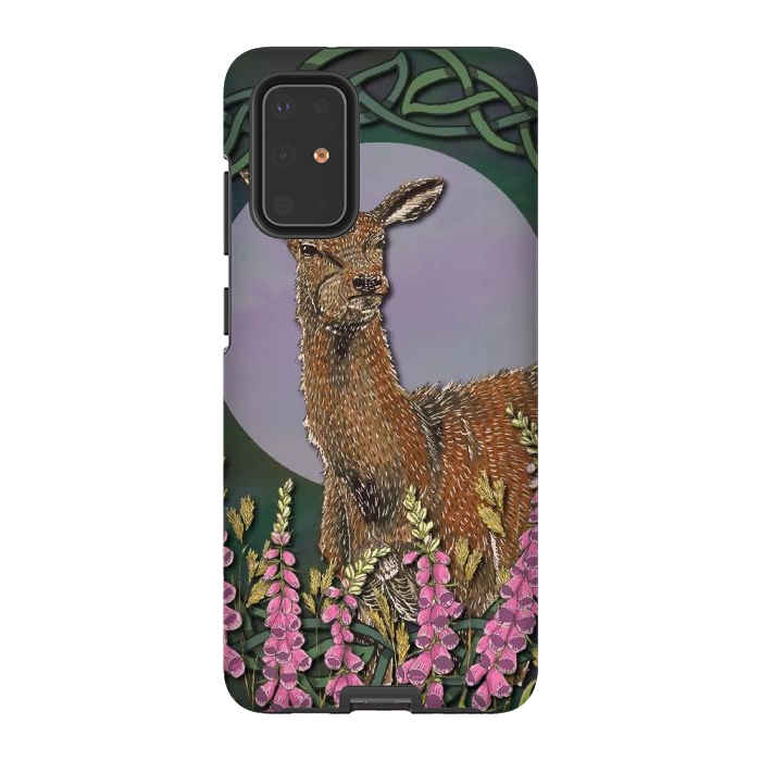 Galaxy S20 Plus StrongFit Woodland Deer Doe by Lotti Brown