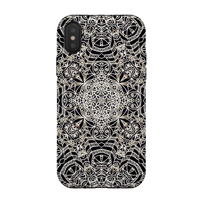 iPhone Xs / X StrongFit Mehndi Ethnic Style G419 by Medusa GraphicArt