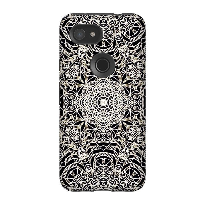 Pixel 3A StrongFit Mehndi Ethnic Style G419 by Medusa GraphicArt