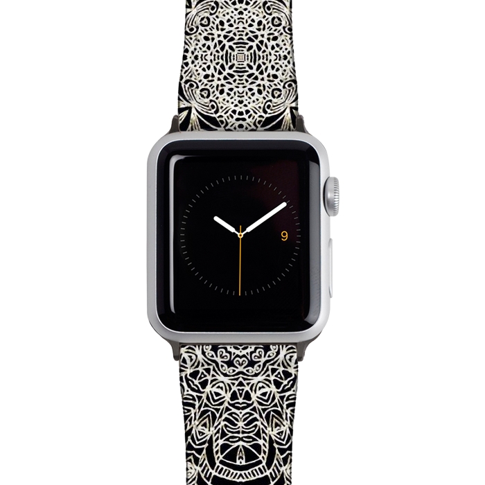 Watch 38mm / 40mm Strap PU leather Mehndi Ethnic Style G419 by Medusa GraphicArt
