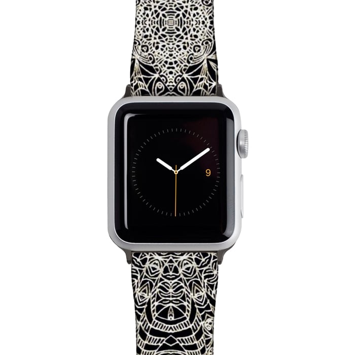 Watch 42mm / 44mm Strap PU leather Mehndi Ethnic Style G419 by Medusa GraphicArt