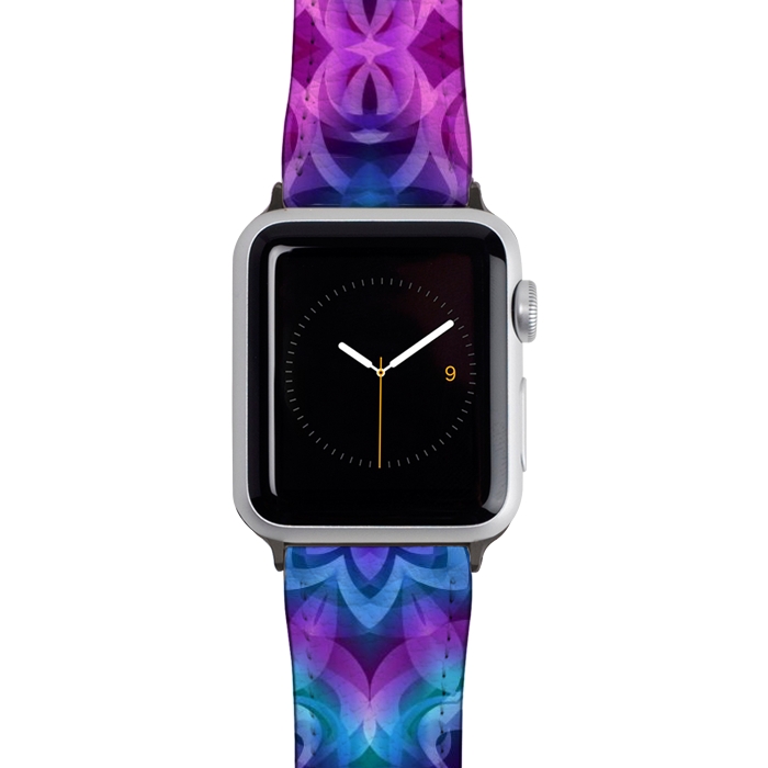 Watch 42mm / 44mm Strap PU leather Floral Abstract G269 by Medusa GraphicArt