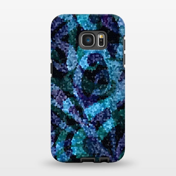 Galaxy S7 EDGE StrongFit Mosaic Floral Abstract G21B by Medusa GraphicArt