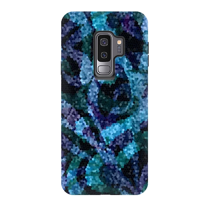 Galaxy S9 plus StrongFit Mosaic Floral Abstract G21B by Medusa GraphicArt