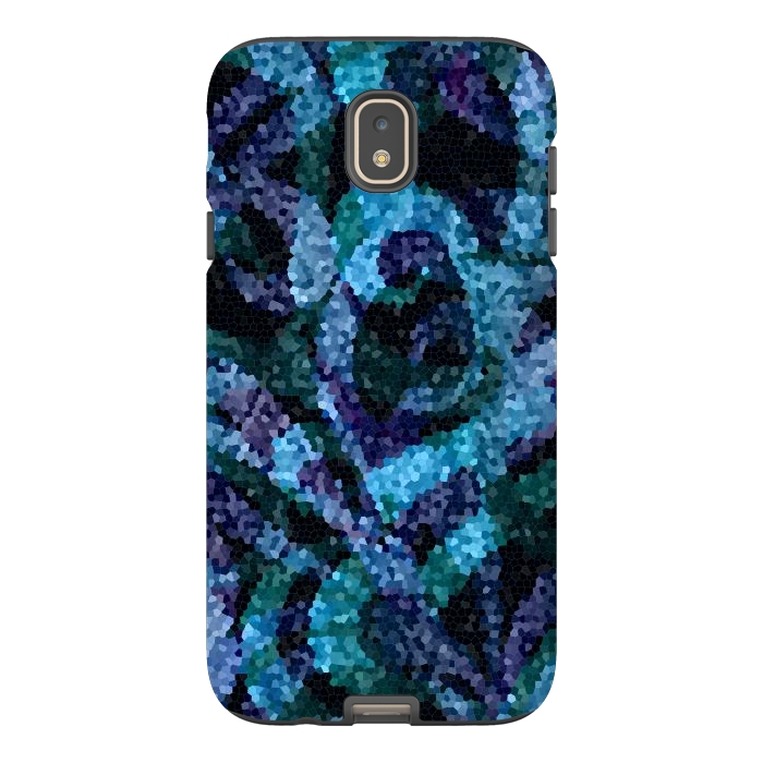 Galaxy J7 StrongFit Mosaic Floral Abstract G21B by Medusa GraphicArt