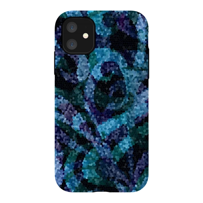 iPhone 11 StrongFit Mosaic Floral Abstract G21B by Medusa GraphicArt