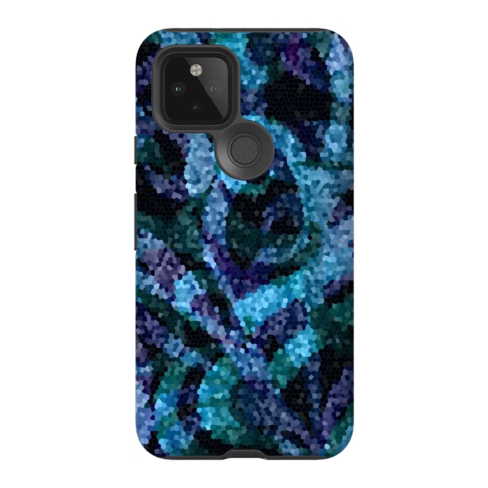 Pixel 5 StrongFit Mosaic Floral Abstract G21B by Medusa GraphicArt