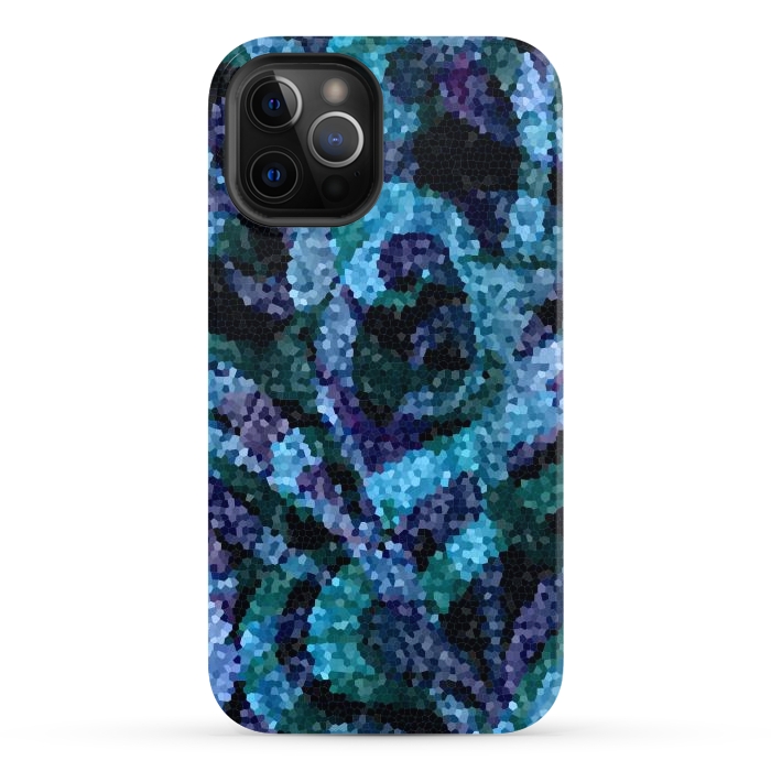 iPhone 12 Pro Max StrongFit Mosaic Floral Abstract G21B by Medusa GraphicArt